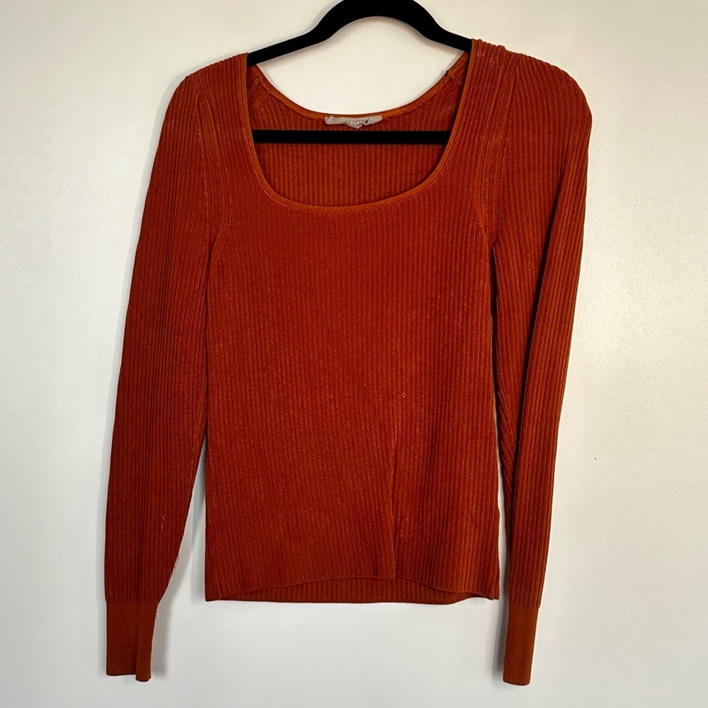 Everlane Burnt Orange Long Sleeve Top Size Small